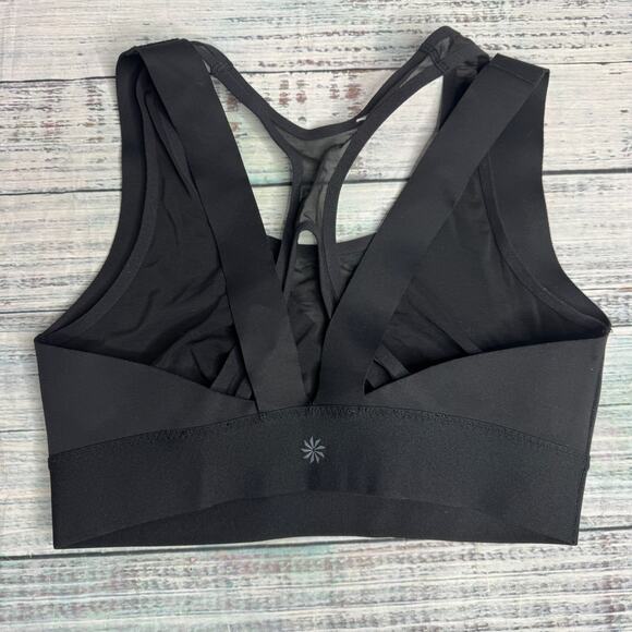 Athleta Strappy Back Sports Bra Black Women's Size Small - Picture 2 of 2